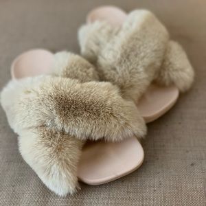 Simmi London Faux Fur Slides